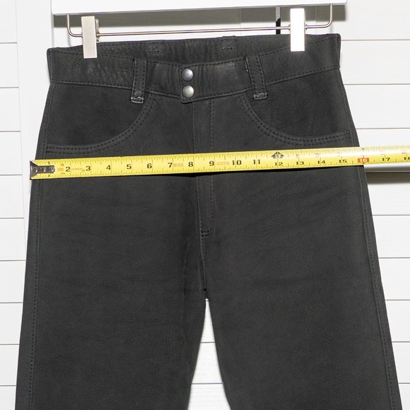 High-quality unworn black leather pants size XS. - Picture 10 of 16